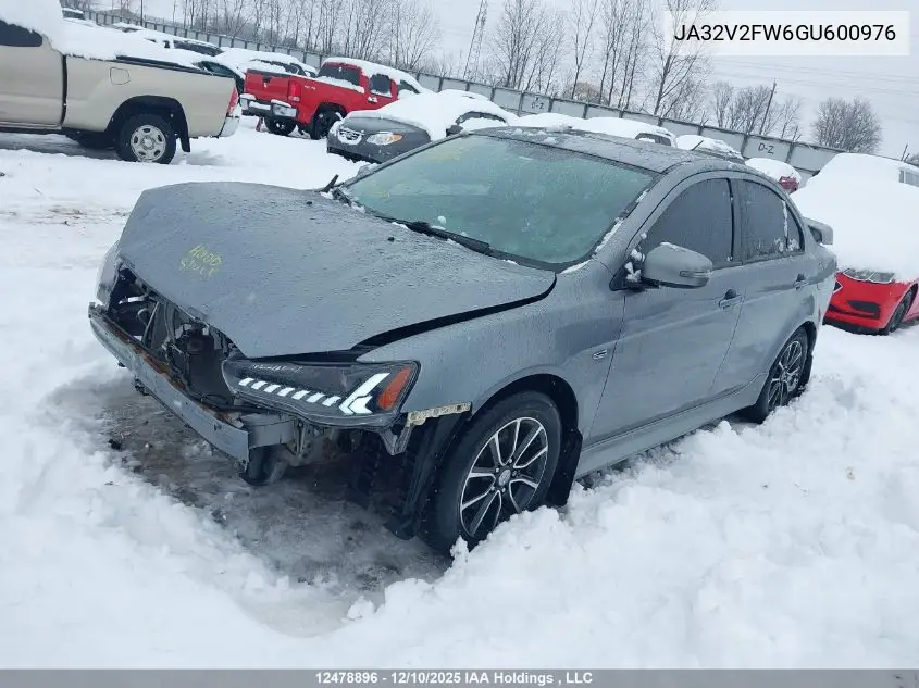 JA32V2FW6GU600976 2016 Mitsubishi Lancer Es/Gts/Se Ltd