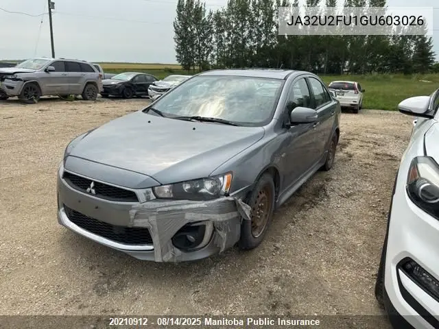 JA32U2FU1GU603026 2016 Mitsubishi Lancer Se