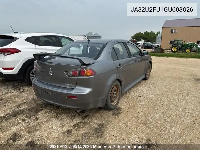 JA32U2FU1GU603026 2016 Mitsubishi Lancer Se