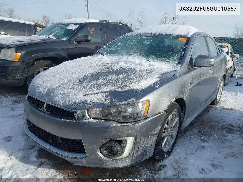 JA32U2FU6GU010567 2016 Mitsubishi Lancer Es