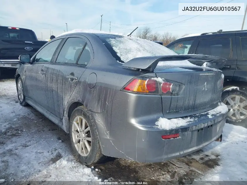 JA32U2FU6GU010567 2016 Mitsubishi Lancer Es