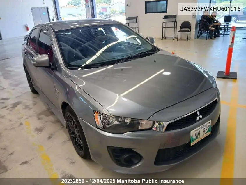 JA32V2FWXHU601016 2017 Mitsubishi Lancer Es