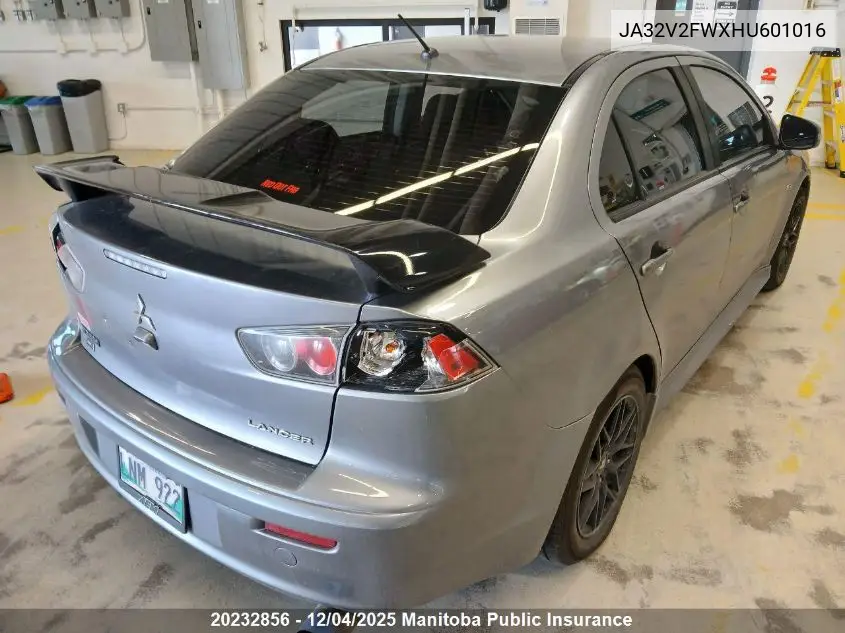 JA32V2FWXHU601016 2017 Mitsubishi Lancer Es