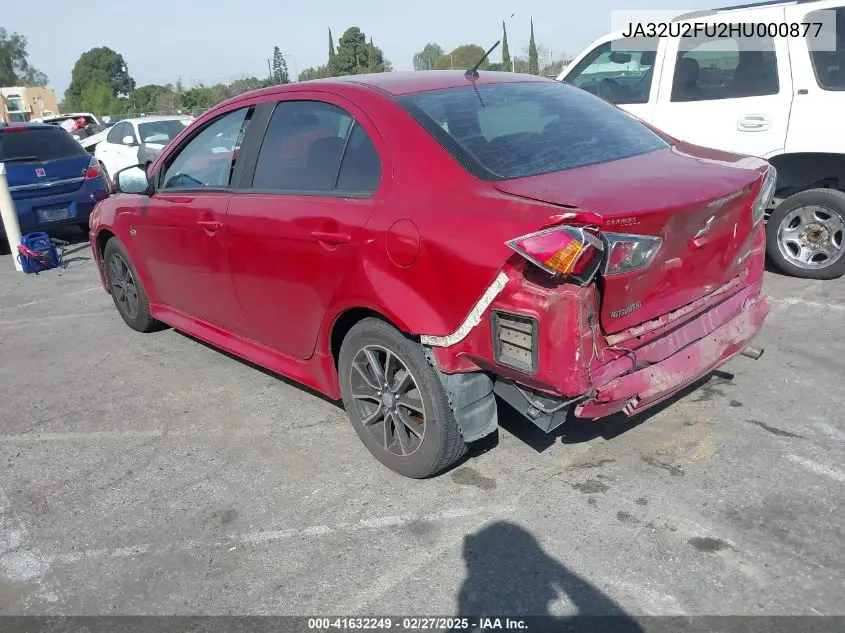 2017 Mitsubishi Lancer Es VIN: JA32U2FU2HU000877 Lot: 41632249