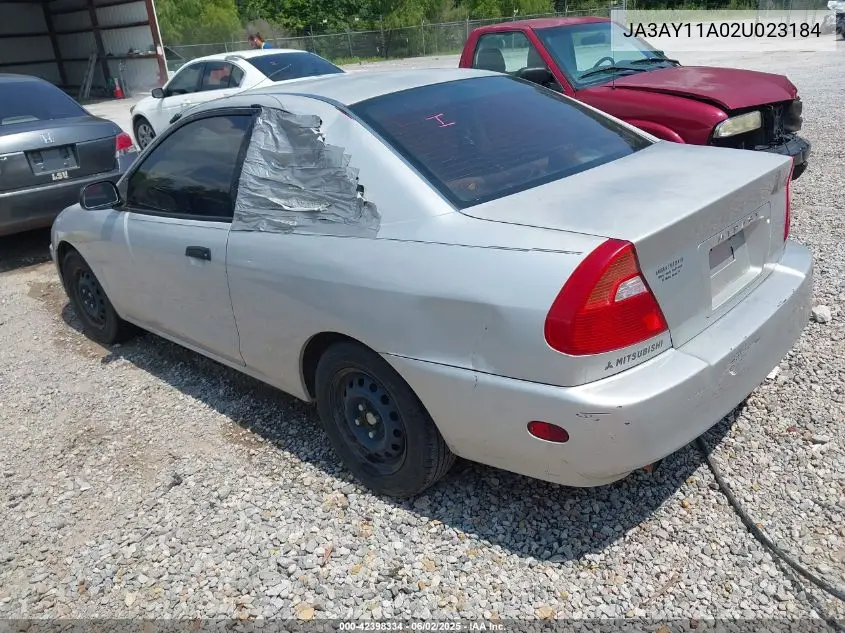 2002 Mitsubishi Mirage De VIN: JA3AY11A02U023184 Lot: 42398334