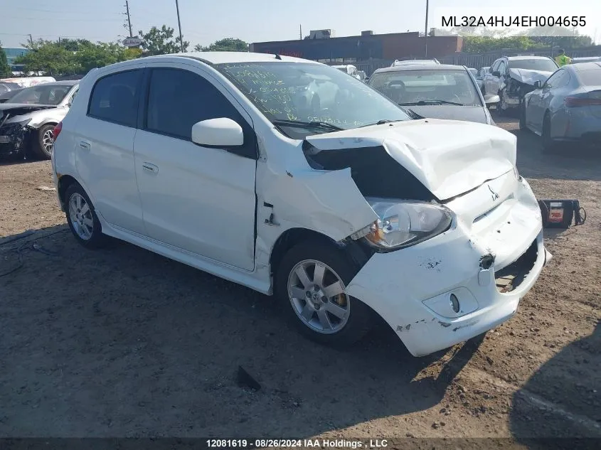 ML32A4HJ4EH004655 2014 Mitsubishi Mirage