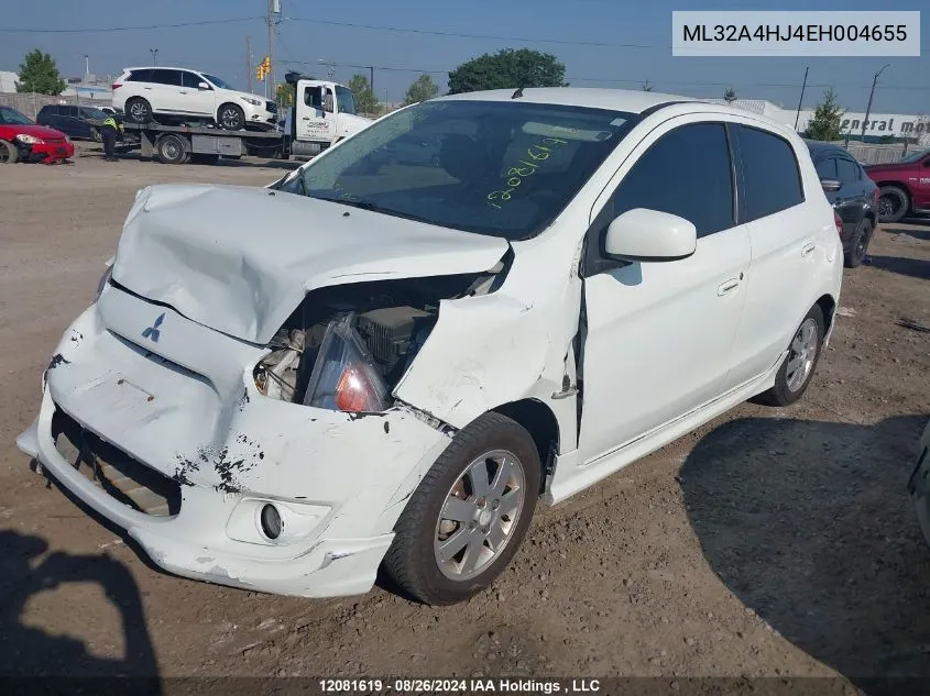 ML32A4HJ4EH004655 2014 Mitsubishi Mirage