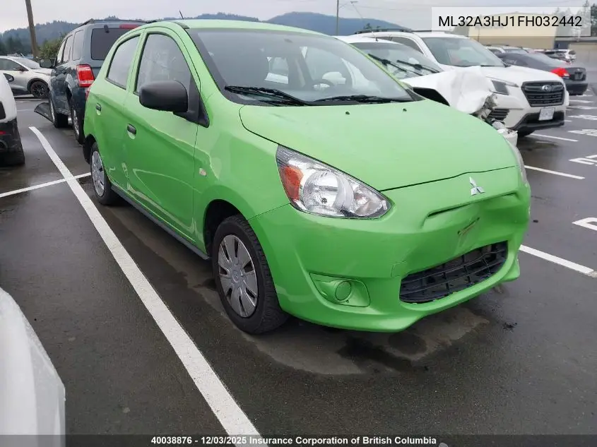ML32A3HJ1FH032442 2015 Mitsubishi Mirage De