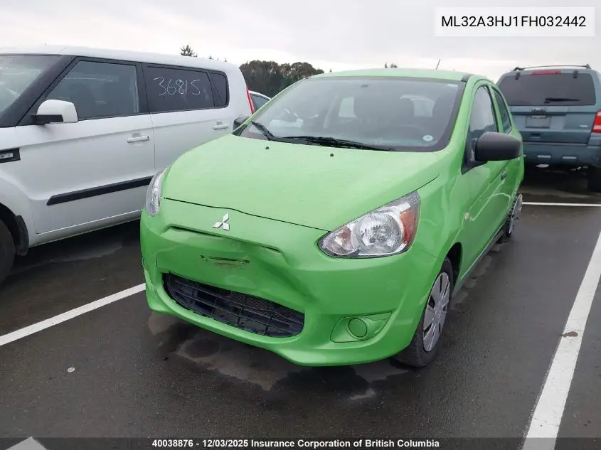 ML32A3HJ1FH032442 2015 Mitsubishi Mirage De