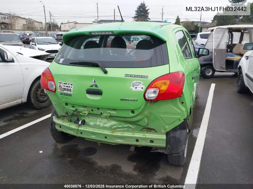 ML32A3HJ1FH032442 2015 Mitsubishi Mirage De