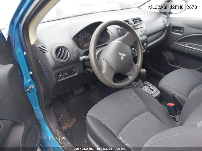 ML32A3HJ2FH012670 2015 Mitsubishi Mirage De/Rf