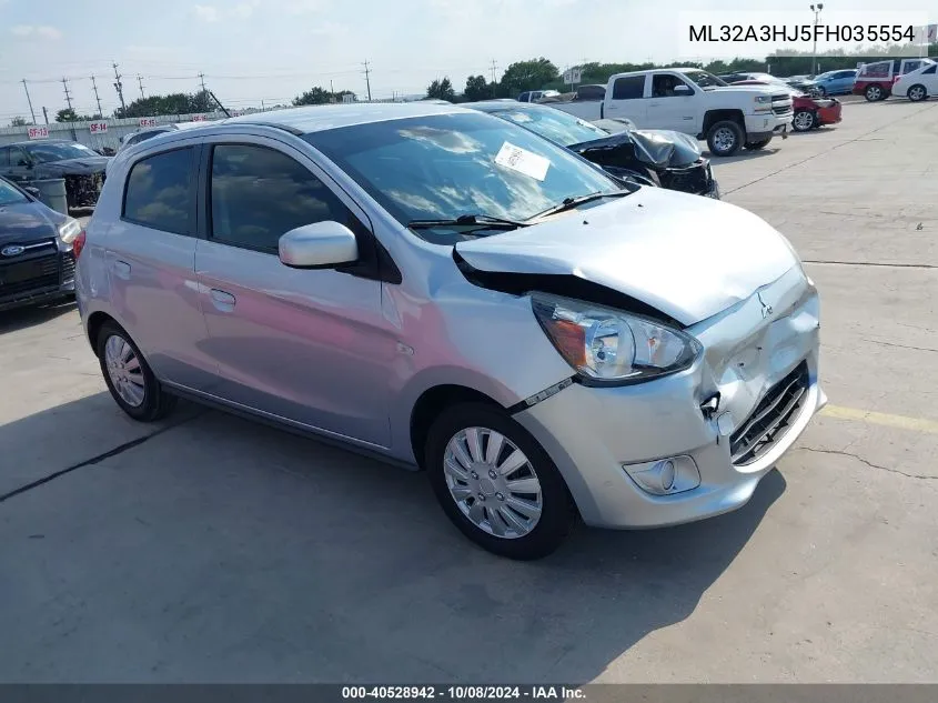 2015 Mitsubishi Mirage De VIN: ML32A3HJ5FH035554 Lot: 40528942