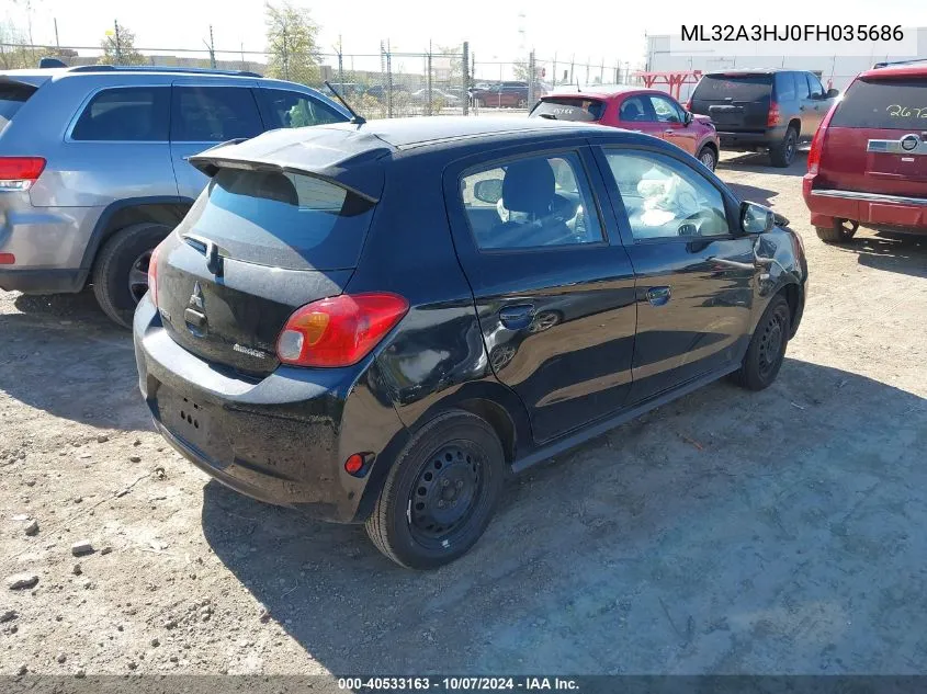 ML32A3HJ0FH035686 2015 Mitsubishi Mirage De