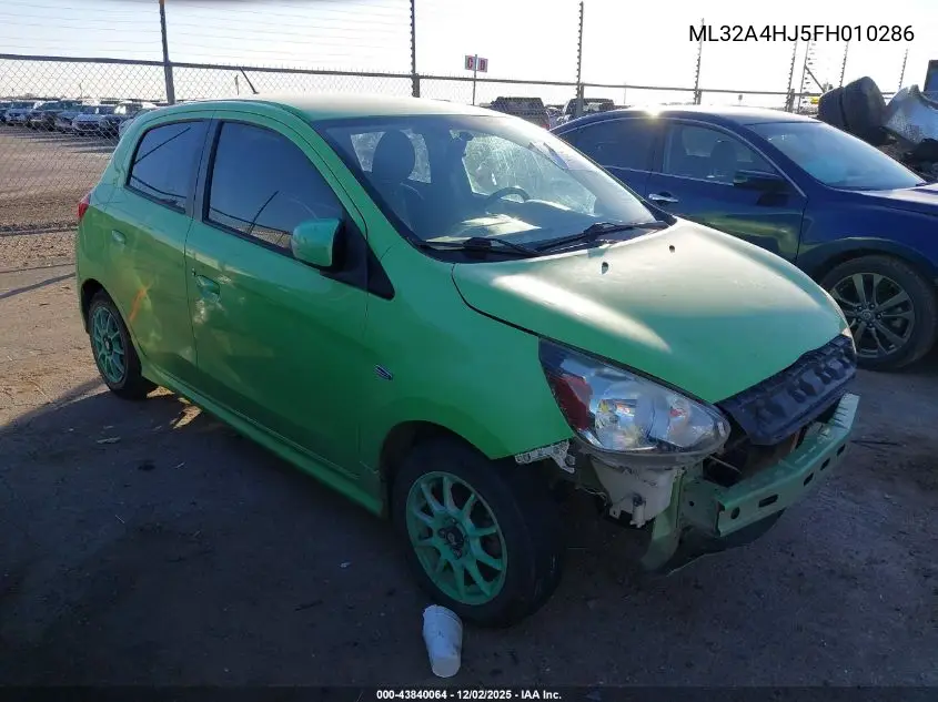 ML32A4HJ5FH010286 2015 Mitsubishi Mirage Es/Rf
