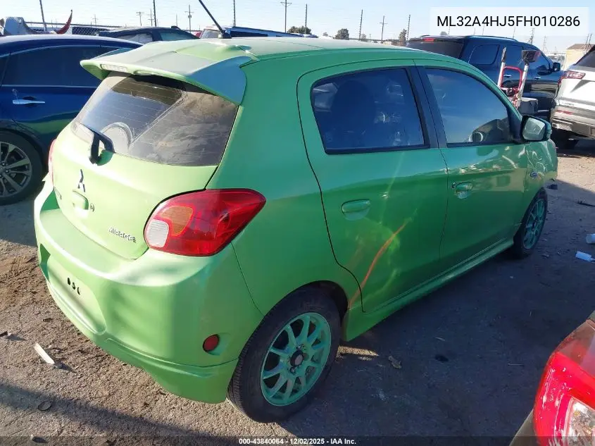ML32A4HJ5FH010286 2015 Mitsubishi Mirage Es/Rf