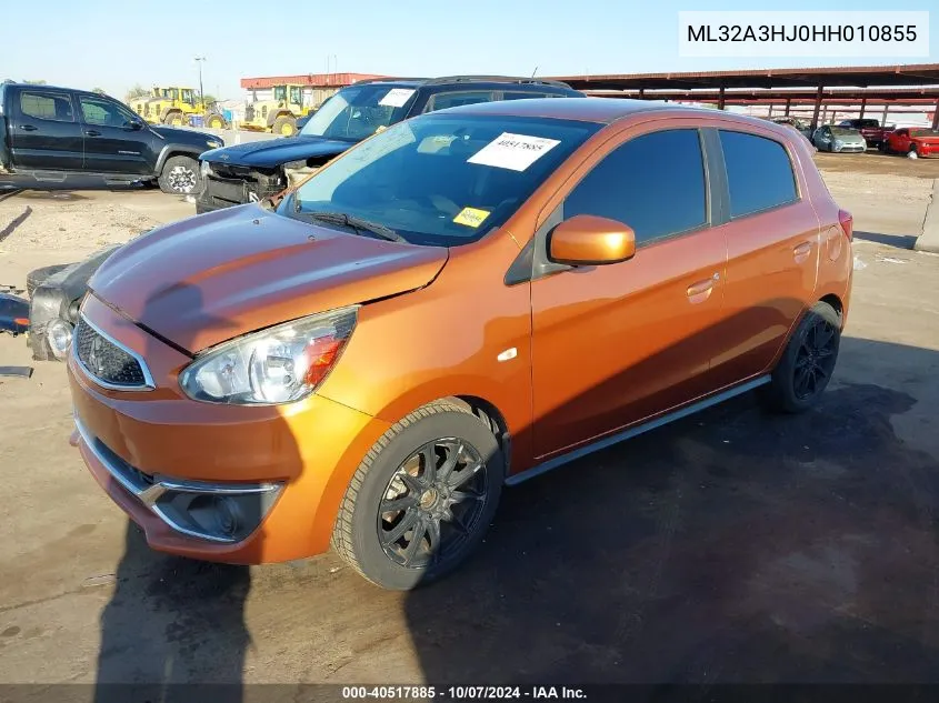 2017 Mitsubishi Mirage Es VIN: ML32A3HJ0HH010855 Lot: 40517885