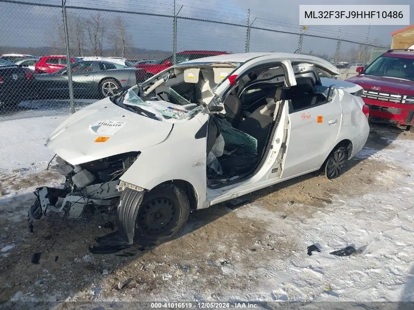 2017 Mitsubishi Mirage G4 Es VIN: ML32F3FJ9HHF10486 Lot: 41016519