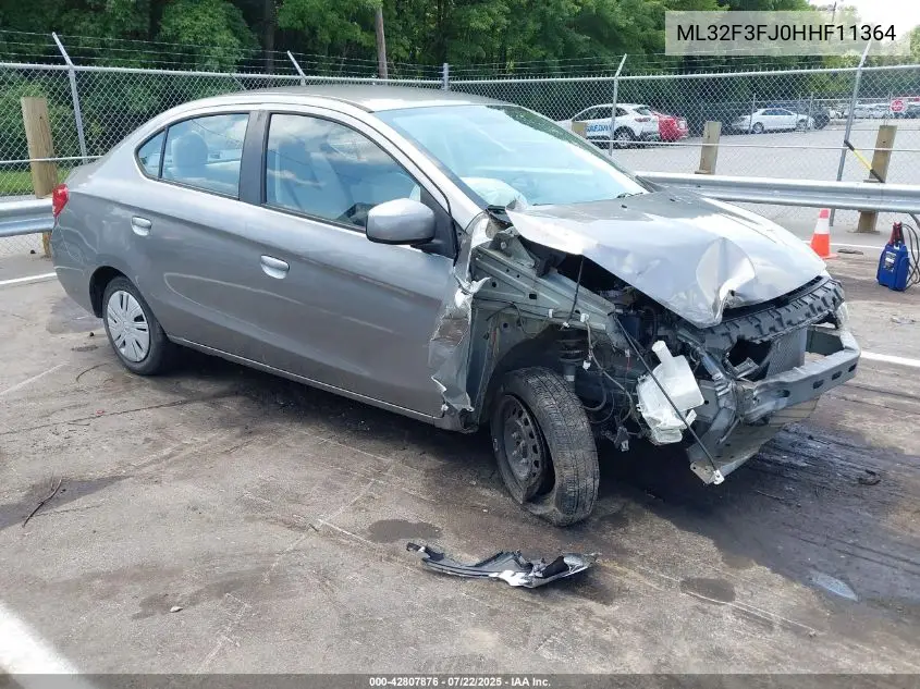 2017 Mitsubishi Mirage G4 Es VIN: ML32F3FJ0HHF11364 Lot: 42807876