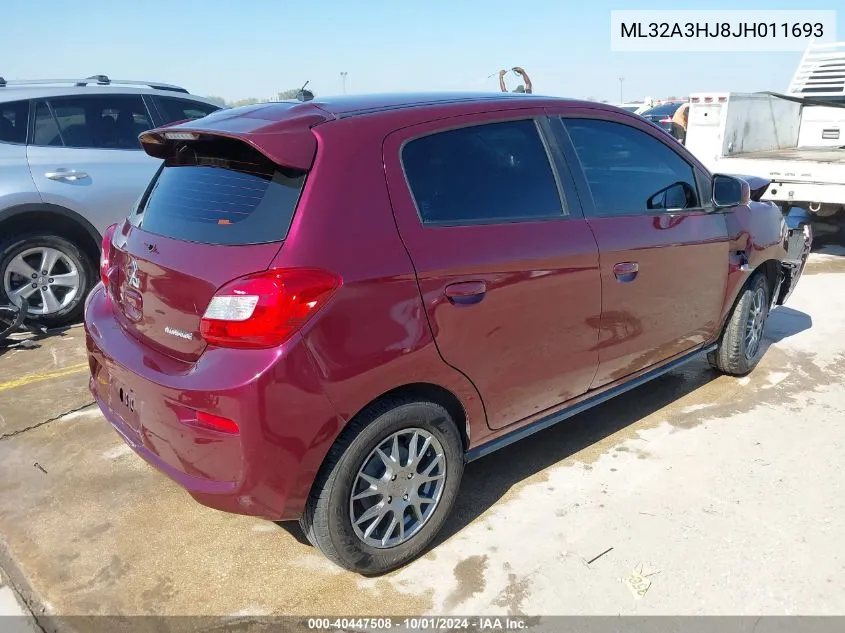 ML32A3HJ8JH011693 2018 Mitsubishi Mirage Es