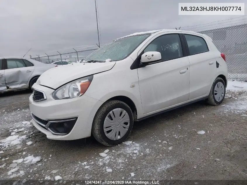 ML32A3HJ8KH007774 2019 Mitsubishi Mirage Es/Es Limited