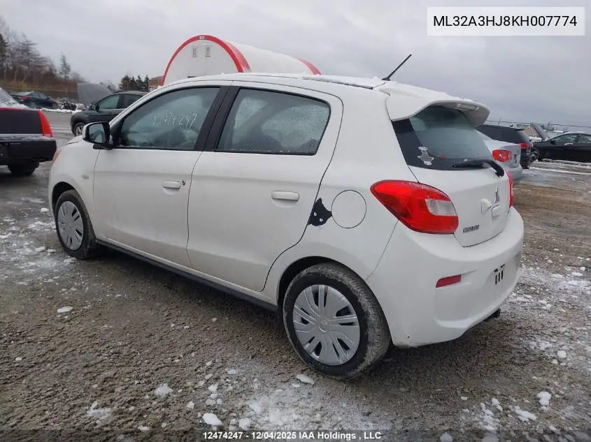 ML32A3HJ8KH007774 2019 Mitsubishi Mirage Es/Es Limited