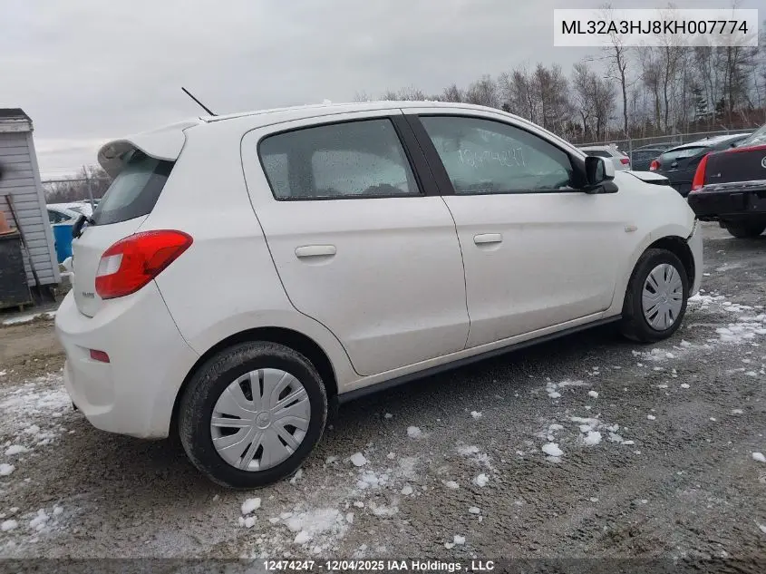 ML32A3HJ8KH007774 2019 Mitsubishi Mirage Es/Es Limited