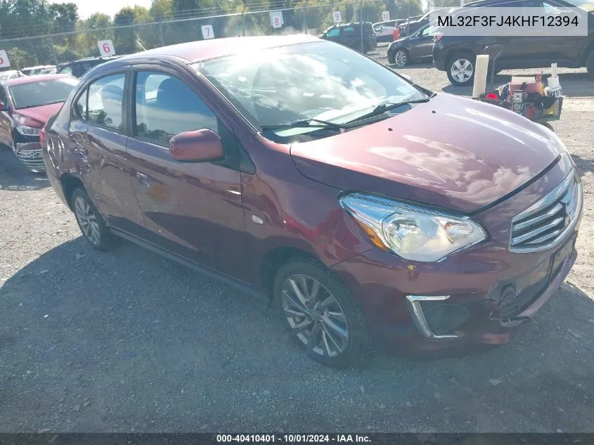 ML32F3FJ4KHF12394 2019 Mitsubishi Mirage G4 Es