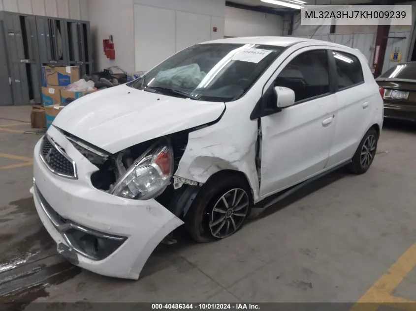 2019 Mitsubishi Mirage Rf VIN: ML32A3HJ7KH009239 Lot: 40486344