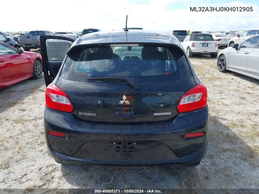 ML32A3HJ0KH012905 2019 Mitsubishi Mirage Es/Rf