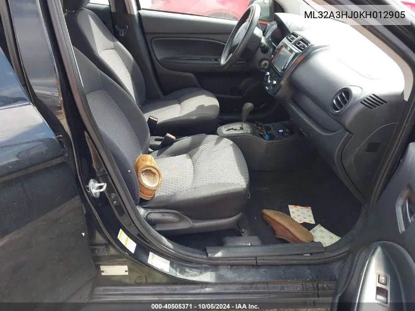 ML32A3HJ0KH012905 2019 Mitsubishi Mirage Es/Rf