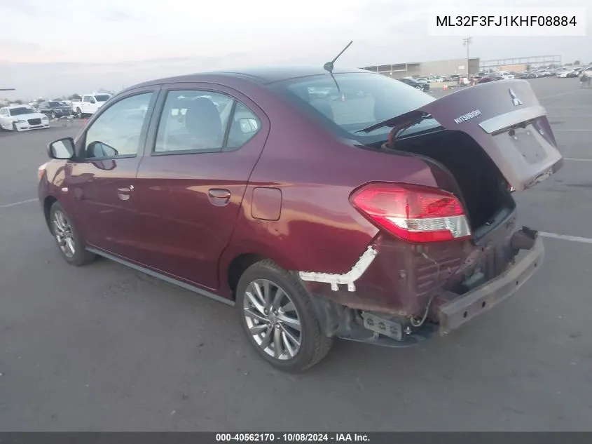 ML32F3FJ1KHF08884 2019 Mitsubishi Mirage G4 Es