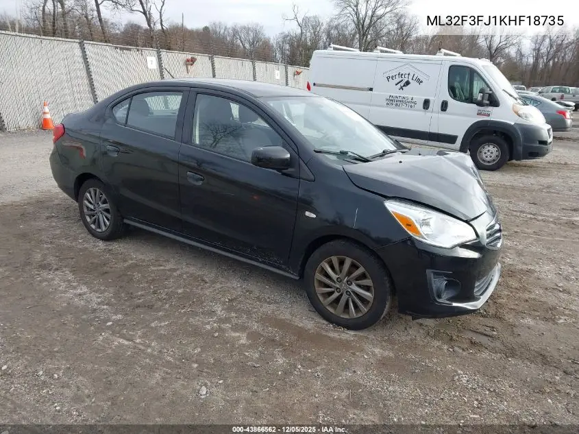 ML32F3FJ1KHF18735 2019 Mitsubishi Mirage G4 Es