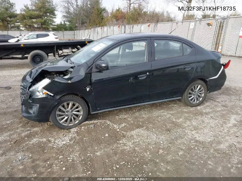 ML32F3FJ1KHF18735 2019 Mitsubishi Mirage G4 Es