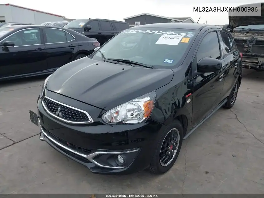 ML32A3HJXKH000986 2019 Mitsubishi Mirage Es