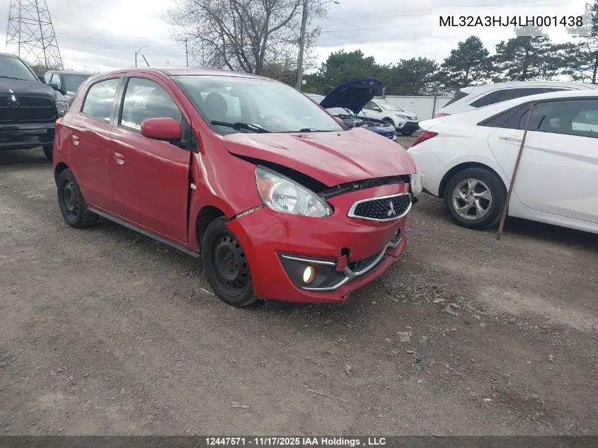 ML32A3HJ4LH001438 2020 Mitsubishi Mirage