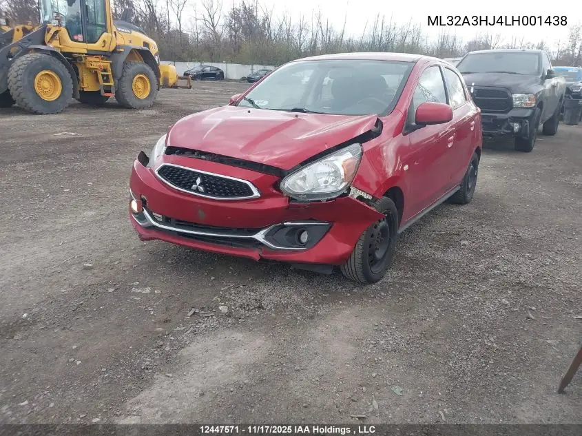 ML32A3HJ4LH001438 2020 Mitsubishi Mirage