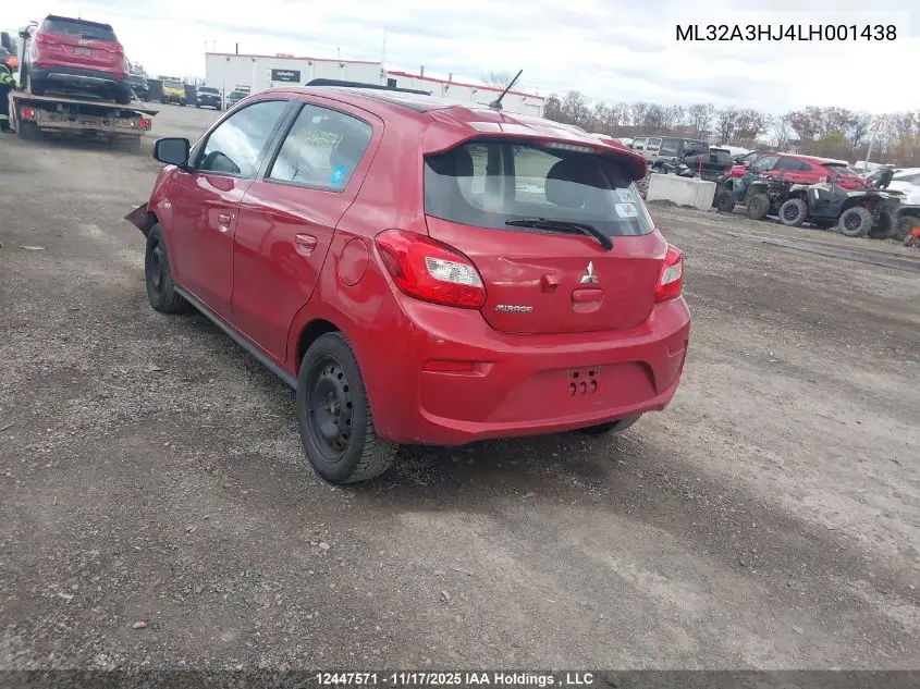 ML32A3HJ4LH001438 2020 Mitsubishi Mirage