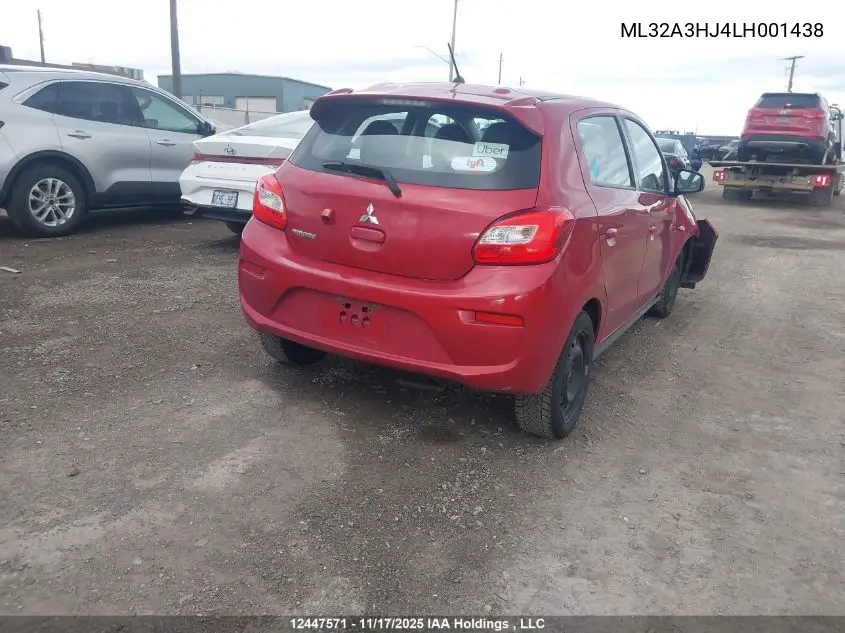 ML32A3HJ4LH001438 2020 Mitsubishi Mirage