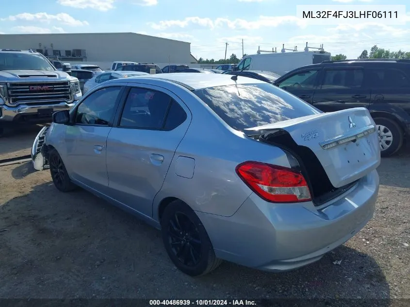 ML32F4FJ3LHF06111 2020 Mitsubishi Mirage G4 Le