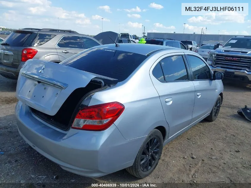 ML32F4FJ3LHF06111 2020 Mitsubishi Mirage G4 Le