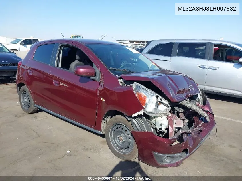 2020 Mitsubishi Mirage Se VIN: ML32A3HJ8LH007632 Lot: 40499667