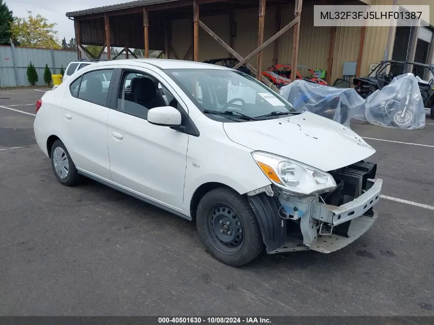 ML32F3FJ5LHF01387 2020 Mitsubishi Mirage G4 Es