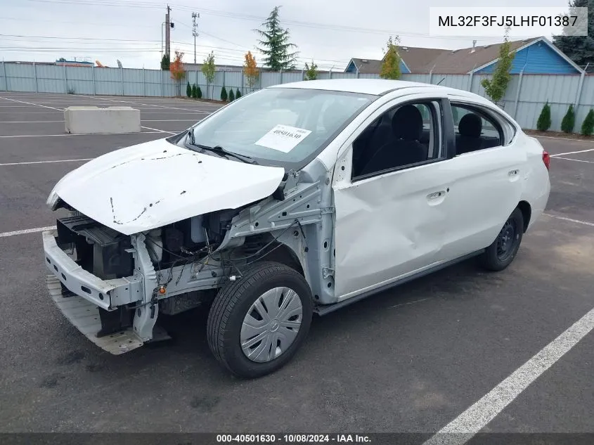 ML32F3FJ5LHF01387 2020 Mitsubishi Mirage G4 Es