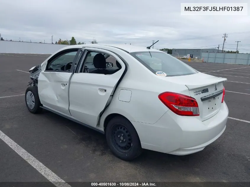 ML32F3FJ5LHF01387 2020 Mitsubishi Mirage G4 Es