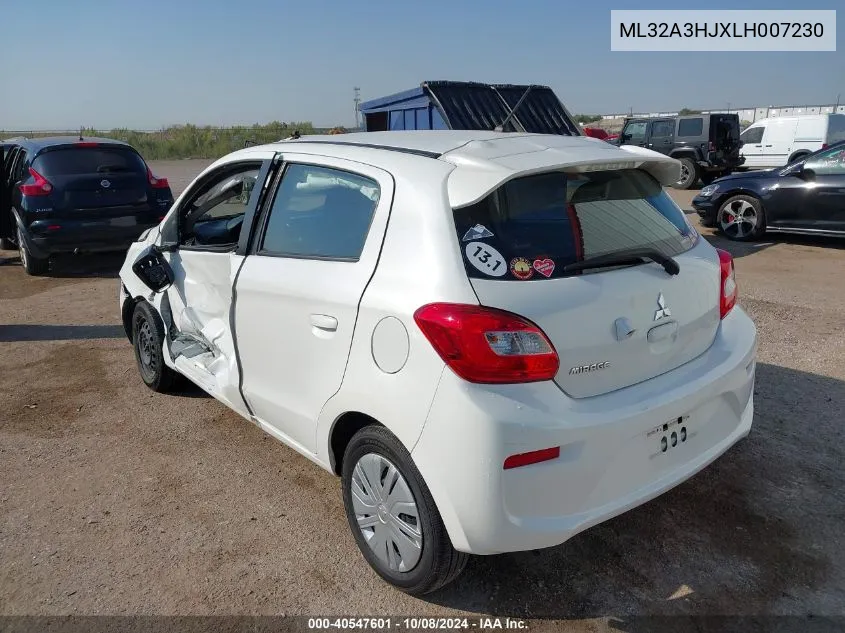 2020 Mitsubishi Mirage Es VIN: ML32A3HJXLH007230 Lot: 40547601