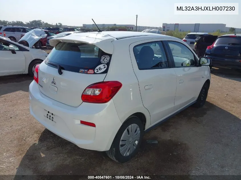 2020 Mitsubishi Mirage Es VIN: ML32A3HJXLH007230 Lot: 40547601