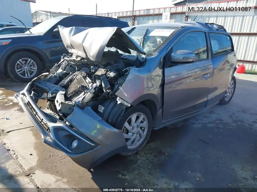 ML32A4HJXLHO11087 2020 Mitsubishi Mirage Se
