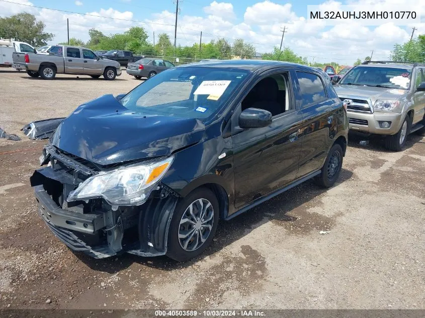 ML32AUHJ3MH010770 2021 Mitsubishi Mirage Carbonite Edition/Es/Le