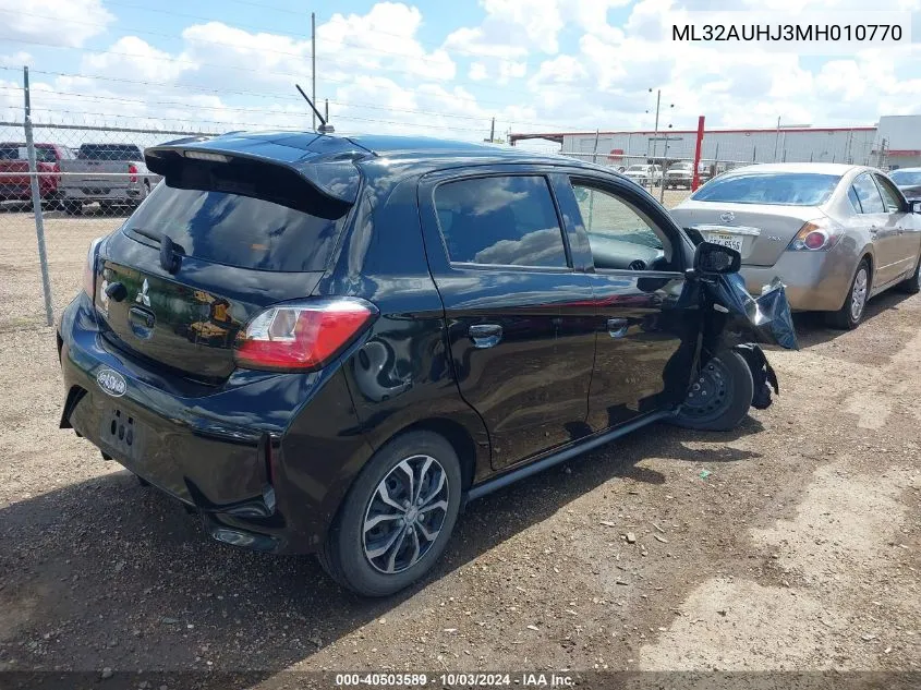 ML32AUHJ3MH010770 2021 Mitsubishi Mirage Carbonite Edition/Es/Le