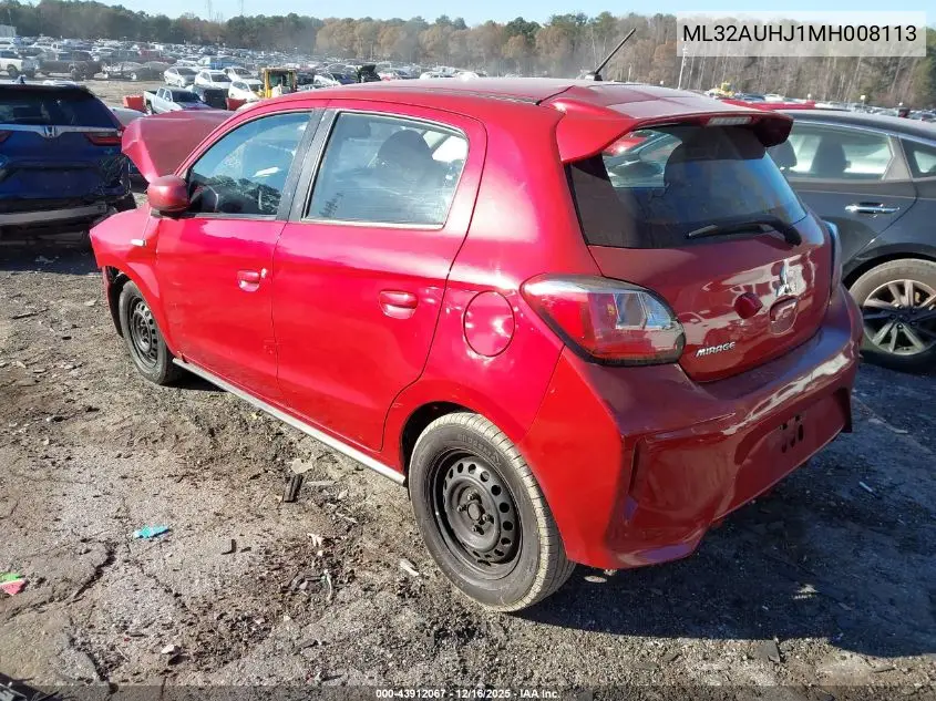 ML32AUHJ1MH008113 2021 Mitsubishi Mirage Carbonite Edition/Es/Le